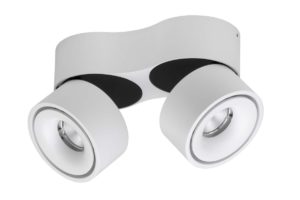 Lumexx Double LED Aufbauleuchte weiss/schwarz 2x10W, 2x680lm, 2700k