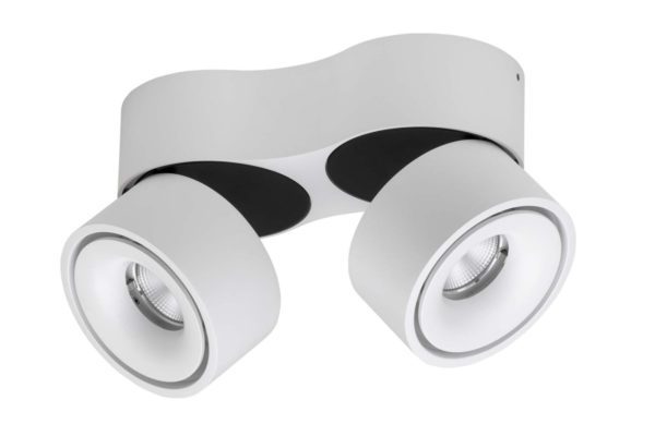 Lumexx Double LED Aufbauleuchte weiss/schwarz 2x10W, 2x680lm, 2700k