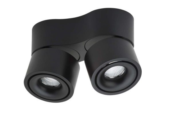 Lumexx Mini Double LED Aufbauleuchte schwarz 2x7W, 2x550lm, 2700k