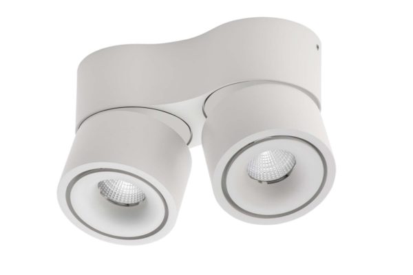 Lumexx Mini Double LED Aufbauleuchte weiss/weiss 2x7W, 2x550lm, 2700k