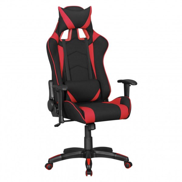 Â® SCORE - Gaming Chair mit Stoff-Bezug in Schwarz/Rot