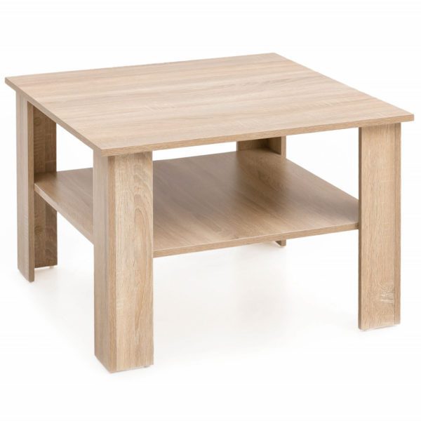 Couchtisch WL5.833 Sonoma Eiche 60x42x60 cm Design Holztisch mit Ablage