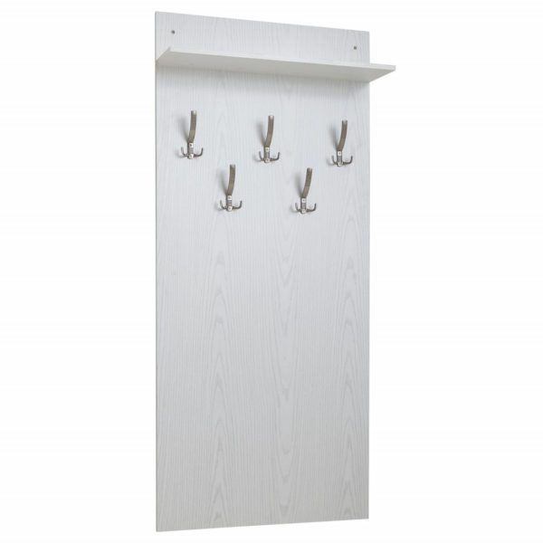 Wandgarderobe Weiss Birke-Dekor 66x152x21,5 cm Design Flurgarderobe