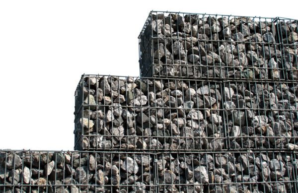 4 Stueck Gabionen Set 150x100x30 cm Steinkorb Mauer Sichtschutz