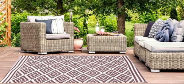Outdoor Kunststoffteppich AUSTIN braun 120 x 180 cm