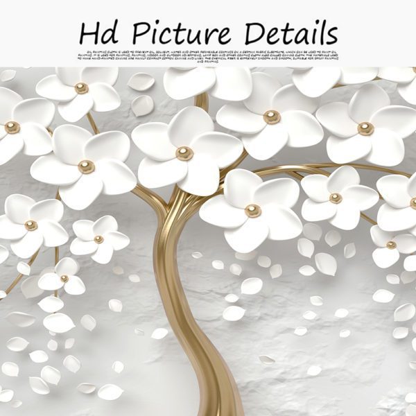 Abstrakte 3D Blumen Leinwand – Bild 5