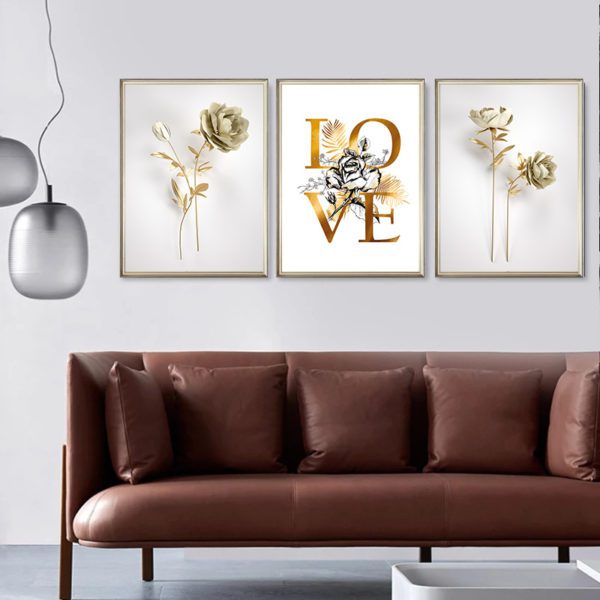 Goldene Blume Home Decor – Bild 2