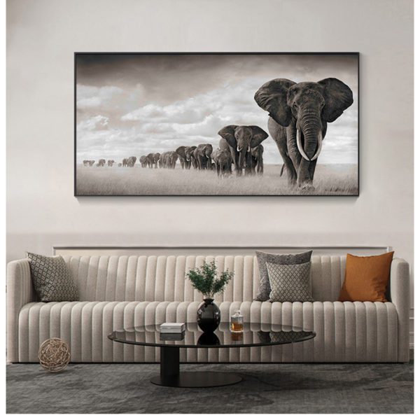 Afrika Elefanten Wilde Tiere Leinwand