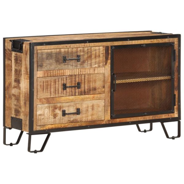 Industriellen stil holz Sideboard 80x31x71 cm/100 x31x60 cm Raw festen mango holz – Bild 6