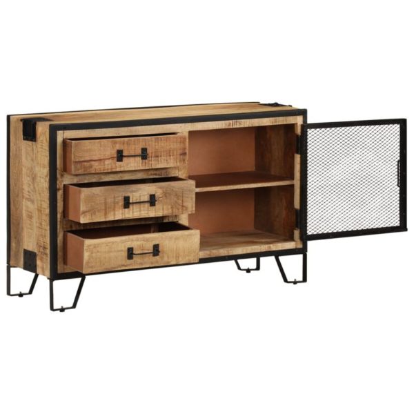 Industriellen stil holz Sideboard 80x31x71 cm/100 x31x60 cm Raw festen mango holz