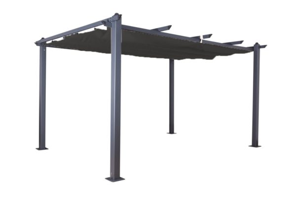 Gartenpavillion Luxor 4x3 m anthrazit