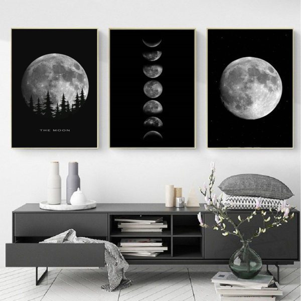 Mond Wald Moderne Wand Kunst – Bild 2