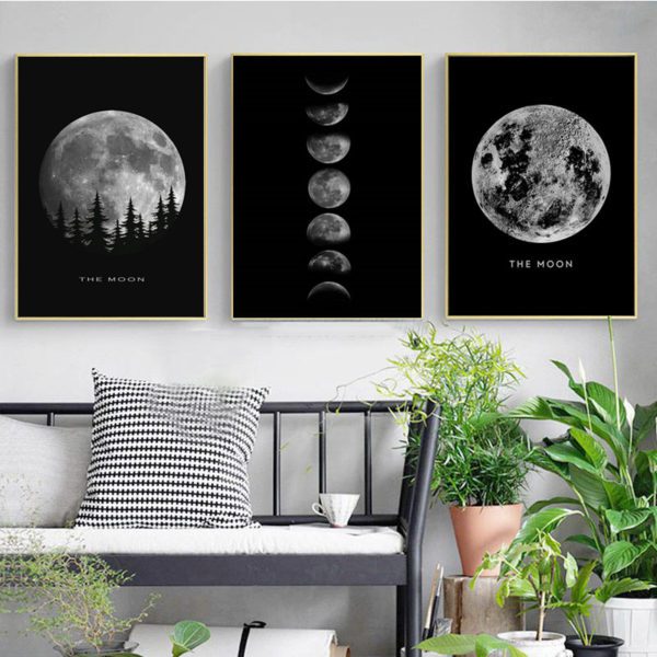 Mond Wald Moderne Wand Kunst – Bild 3