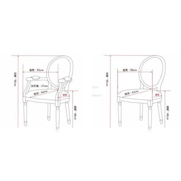 Retro Esszimmer Stuhl Alt Armlehne Massivholz Stuhl Amerikanischen Sessel Massivholz Moderne Minimalistischen Zurück Stühle für Küche – Bild 3