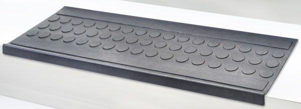 Stufenmatten MELINA Aussenbereiche Treppenmatten Antirutschmatte 25x75cm schwarz Punkt gross