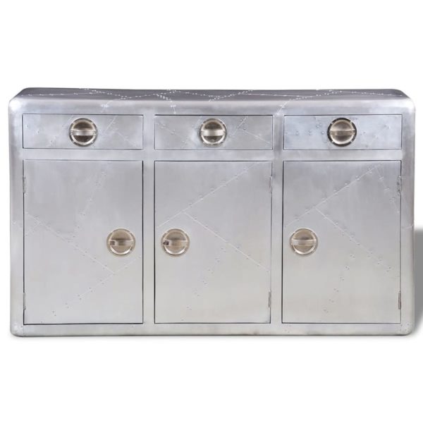 Sideboard mit 3 schubladen Vintage stil Aluminium – Bild 2