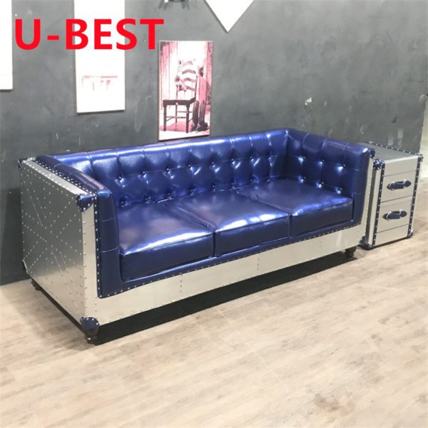 U-BEST Europäischen Retro Gestylt Industrielle Aviator Sofa Mit Leder Vintage Industrielle Flugzeuge Sofa muebles de salon – Bild 2