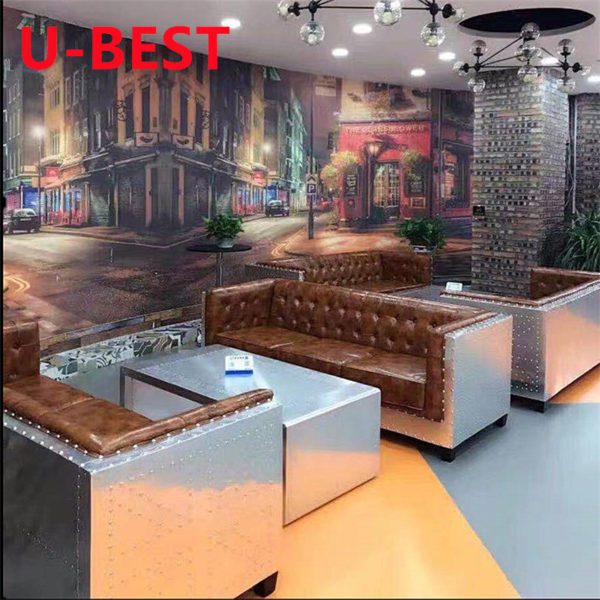 U-BEST Europäischen Retro Gestylt Industrielle Aviator Sofa Mit Leder Vintage Industrielle Flugzeuge Sofa muebles de salon – Bild 6