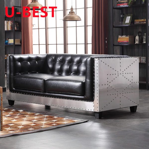 U-BEST Europäischen Retro Gestylt Industrielle Aviator Sofa Mit Leder Vintage Industrielle Flugzeuge Sofa muebles de salon