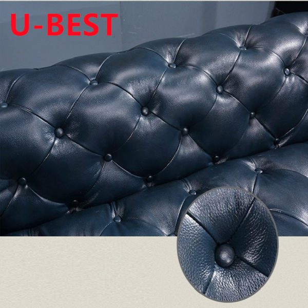 U-BEST Neueste Sofa Europäischen Stil Design Vintage Industrielle Leder Schnitts Sofa für Hotel und Büro Pub Bar Sofa – Bild 5