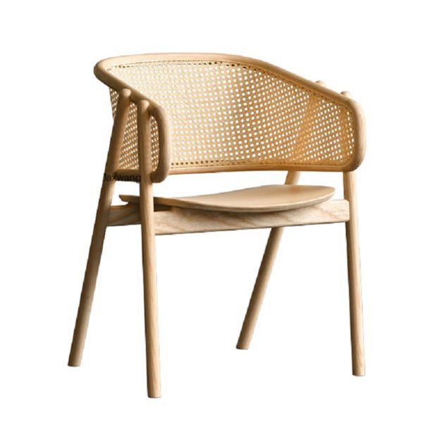 Vintage Stühle für Küche Möbel Nordic Sessel Hause Wohnzimmer Rattan Gewebt Massivholz Rückenlehne Wicker Stuhl GM