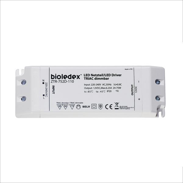 Bioledex 75W 12V DC LED Netzteil dimmbar TRIAC fuer dimmbare 12V LEDs