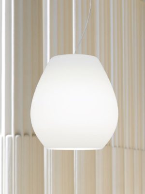 Casablanca BAGAN Pendelleuchte E27, 1-flg Alu, opal weiss