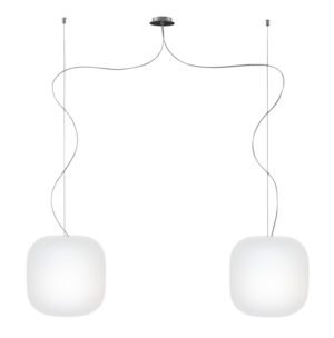 Casablanca MUREA Pendelleuchte E27, 2-flg Alu, opal weiss