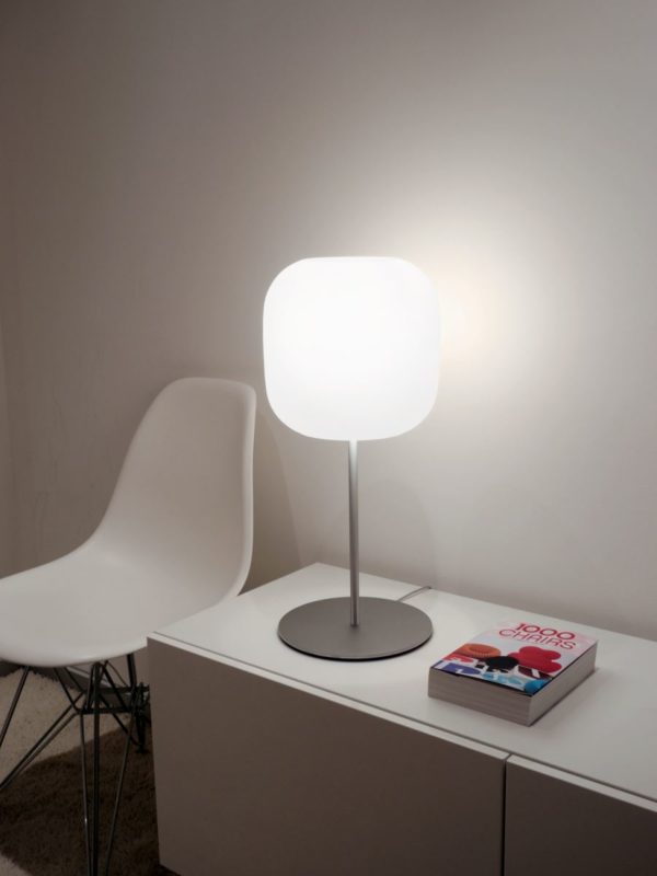 Casablanca MUREA Tischleuchte, E27, 1-flg., Alu, weiss-matt