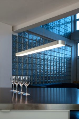 Casablanca PERFETTO LED Pendelleuchte 1-flg Alu, opal weiss