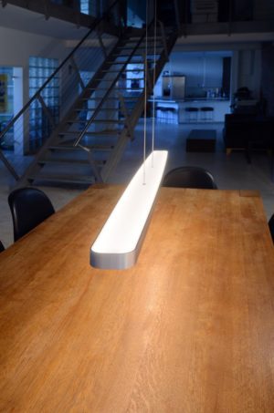 Casablanca PERFETTO LED Pendelleuchte 110cm Alu, opal weiss, oval