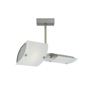 Casablanca OYSTER Deckenleuchte G9, 2-flg. Alu, weiss-matt