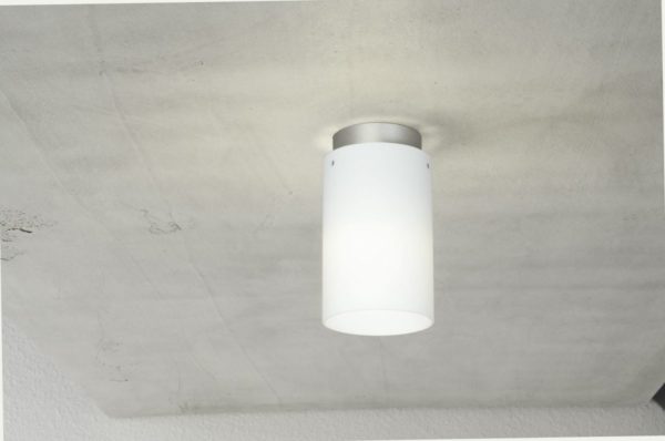 Casablanca TUBE XL Aufbauleuchte E27, 1-flg Alu, opal weiss