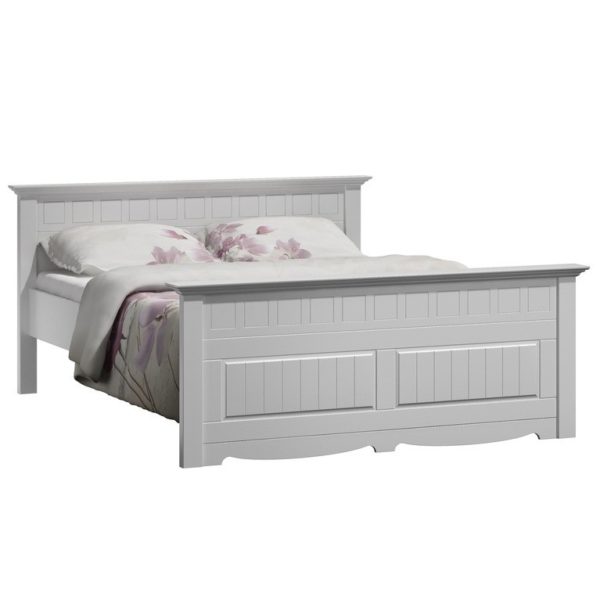 Doppelbett 160x200 cm Kiefer massiv creme-weiss Belluno