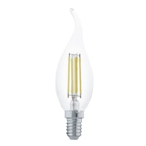 EGLO E14 LED Leuchtmittel 4W 350lm 2700K Filament Windstosskerze