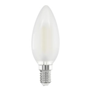 EGLO E14 LED Leuchtmittel 4W 300lm 2700K Filament Kerze satiniert
