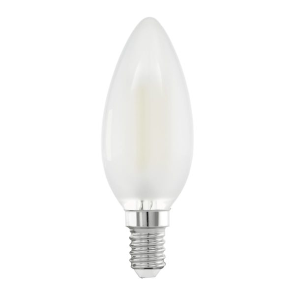 EGLO E14 LED Leuchtmittel 4W 300lm 2700K Filament Kerze satiniert
