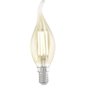 EGLO Vintage E14 LED Leuchtmittel 4W 220lm 2200K Windstosskerze Filament CF37