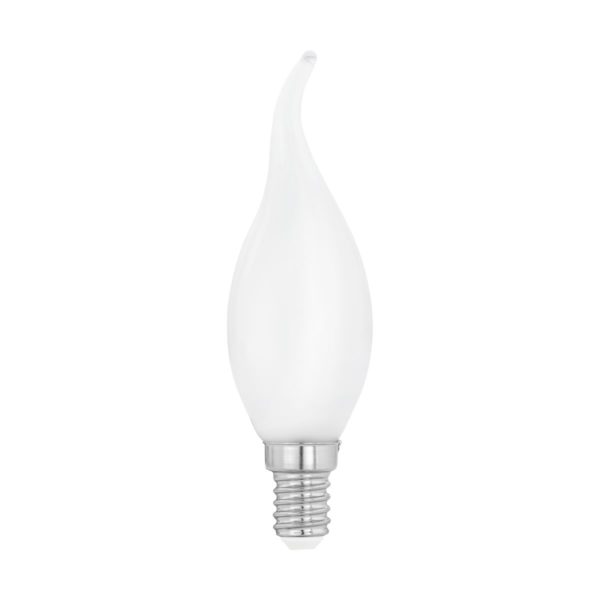 EGLO E14 LED Leuchtmittel 4W 470lm 2700K Windstosskerze opal