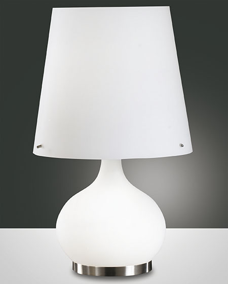 Fabas Luce Ade Tischleuchte weiss, E14, E27