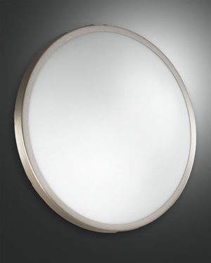 Fabas Luce Plaza Deckenleuchte nickel satiniert, IP41, E27