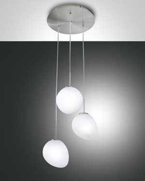 Fabas Luce Evo LED Pendelleuchte nickel satiniert