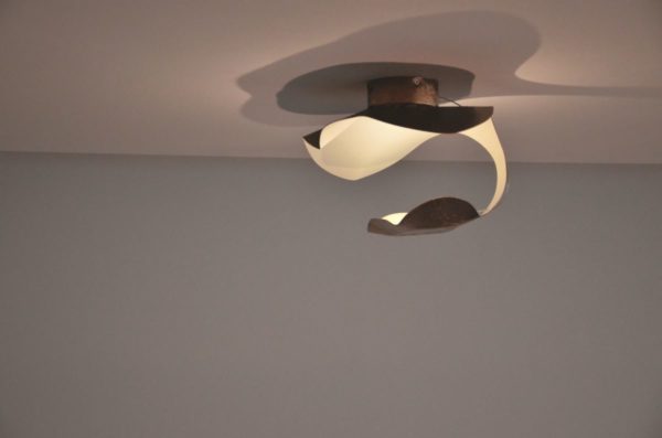 Knikerboker GI.GI PL 40 design LED Wand u. Deckenleuchte blattbronze weiss