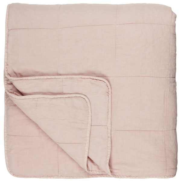 Vintage Bettdecke doppelt, 240 x 240 cm, rosa