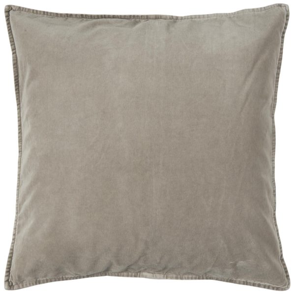 Kissenbezug Velour quadratisch, 52 x 52 cm, ash grey