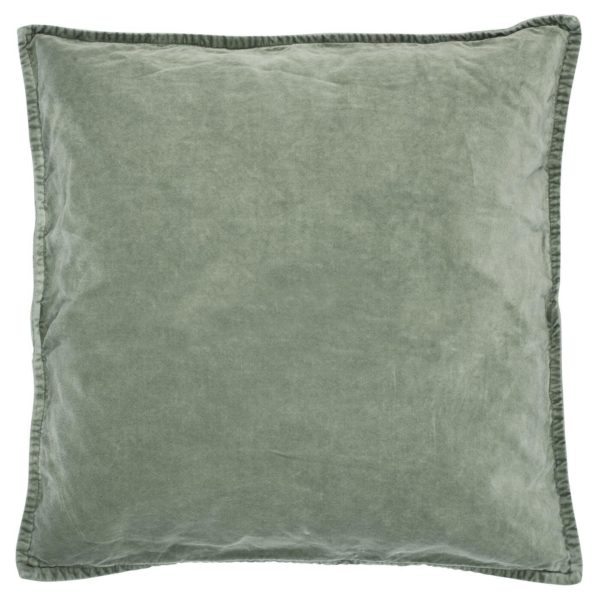 Kissenbezug Velour quadratisch, 52 x 52 cm, olive