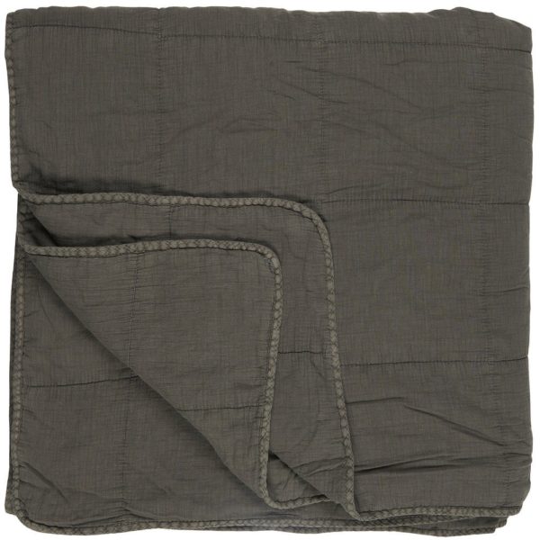 Vintage Bettdecke doppelt, 240 x 240 cm, thunder grey