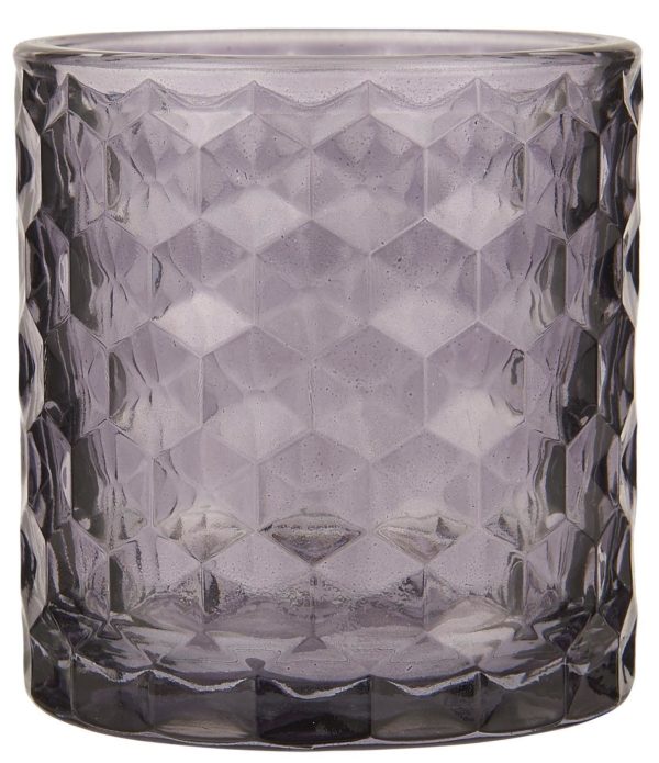 Kerzenhalter fuer Teelicht farbig Glas, lavender