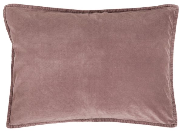 Kissenbezug Velour rechteckig, 52 x 72 cm, Rosa Malva