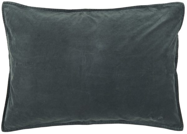 Kissenbezug Velour rechteckig, 52 x 72 cm, historical blue